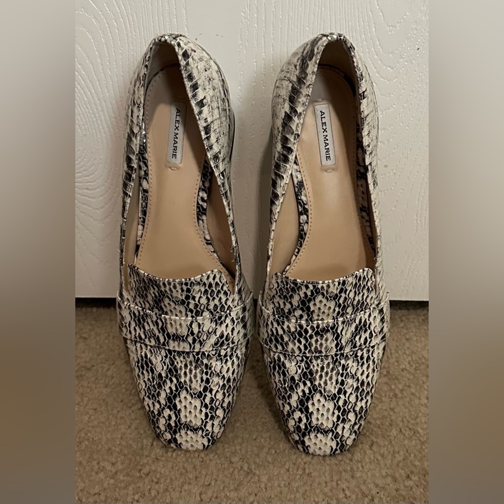 Women’s Alex Marie Snake Skin Heel Block Size 8.5